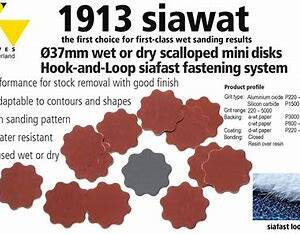 SIA Abrasives Шкурка 1913 siawat за вадене на прашинки Ф37 mm,  100бр.