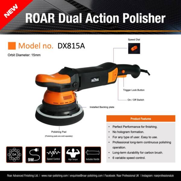 ROAR DX 815A Полираща машина орбитална 15 mm